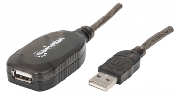 CABLE USB,MANHATTAN,150958, V2.0 EXT. ACTIVA 20.0M NEGRO