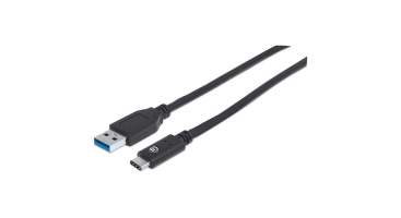 CABLE MANHATTAN USB 3.1, GEN 2, A MACHO/ C MACHO, 10 GBPS, 1 M, NEGRO 