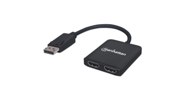 VIDEO SPLITTER,MANHATTAN,152716, DISPLAYPORT 1 DP IN : 2 HDMI OUT UHD